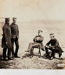 Major-général Henry William Barnard et son état-major, extrait d