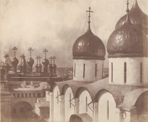 Moscou, dômes des églises du Kremlin, 1852