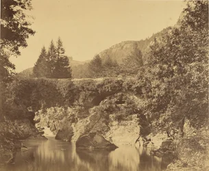 Bassin en contrebas de Pont y Pari, Bettws-y-Coed, pays de Galles.