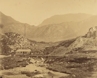 [Vue des montagnes au pied du lac Ogwen]