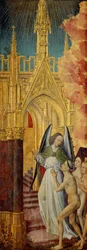 Les bons conduits au paradis, détail du Jugement dernier, c. 1451