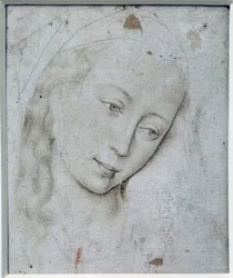 Tête de la Vierge Dessin de Rogier Van Der Weyden