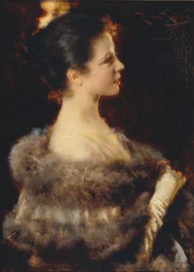 Femme en robe de soirée