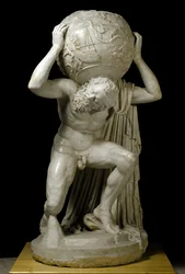 Atlas Farnèse portant le globe céleste symbolisant les connaissances astronomiques de l