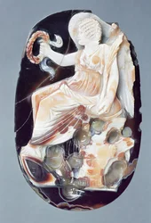 Camée représentant Julia Domna en tant que Victoire, vers 200 après J.-C.