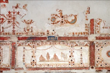 Détail de la décoration de la Domus Aurea à Rome, 64-68 après J.-C. (fresque)