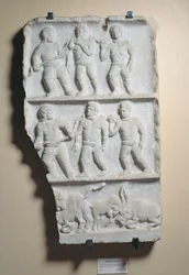 Hommes enchaînés, relief trouvé à Smyrne