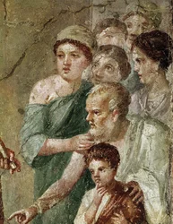 Pan musicien, parmi les nymphes (fresque)