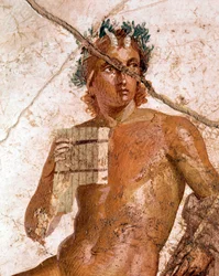 Pan musicien, parmi les nymphes (fresque)