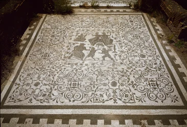 Mosaïque de pavement de la maison de Dionysos et Ariane, 2e siècle