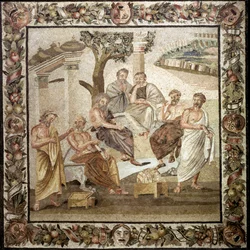 Académie de Platon, 2ème siècle av. J.-C. (mosaïque)