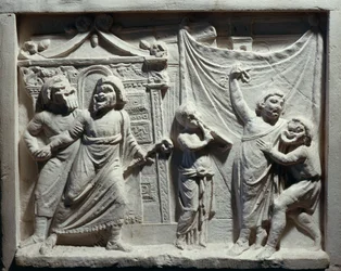 Relief de scène de théâtre de la comédie 