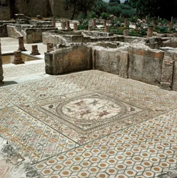 Vestiges des mosaïques de la ville romaine