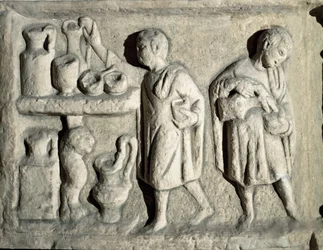 Art romain : « Domestique au travail » Ier siècle ap. J.-C. Rome, Museo della Civiltà Romana