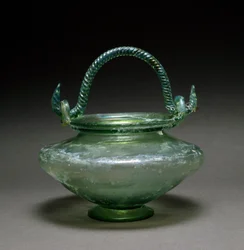 Art romain : vase biconique. 1er siècle après J.-C. De La Antigua Diam. 12 cm Museo Nacional de Arte Romano Merida, Espagne