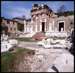Art romain : vue du capitole (capitolium), 73 apr. J.-C., Brescia Italie