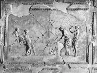Scène des mystères dionysiaques (détail)