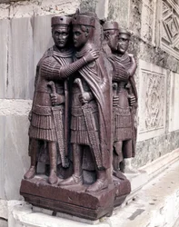 Tétrarques. Sculptures en porphyre rouge du 4ème siècle. Venise, place Saint-Marc