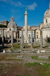 Vue du Forum et de la Colonne Trajane