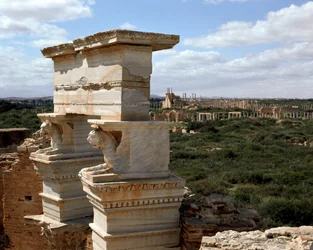 Vue des colonnes de la basilique, 2e siècle après J.-C.