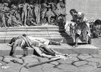 Le cadavre de Publius Clodius Pulcher (92-52 av. J.-C.) trouvé sur la via appia à Rome