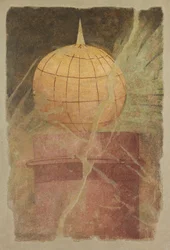 Fragment de peinture murale du péristyle d