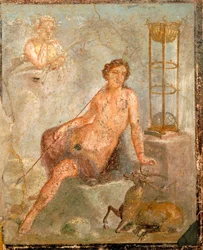 Un jeune Cyparissus, fresque de la Maison des Vettii, Pompéi, Campanie, Civilisation romaine