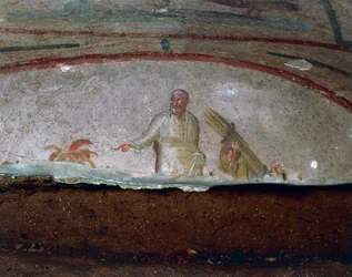Fresque décorative Catacombes de Priscille, Rome (Liste du patrimoine mondial de l