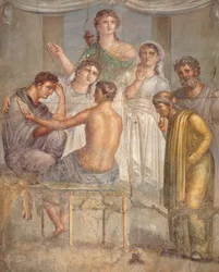 Fresque représentant Admète et Alceste, de la basilique d