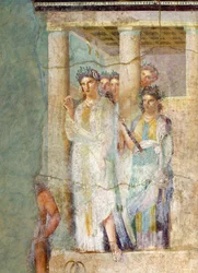Fresque représentant Iphigénie en Tauride, Maison de Pinario Ceriale à Pompéi, Campanie, Civilisation romaine