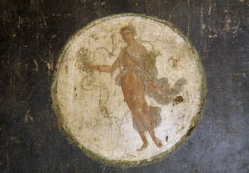 Fresque avec médaillon, aile droite de la Maison des Vettii, Pompéi (Liste du patrimoine mondial de l