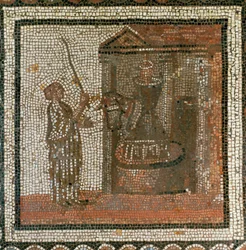 Moulin avec meules (mosaïque)
