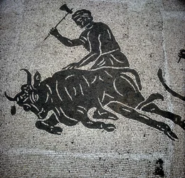 Mosaïque représentant une scène d