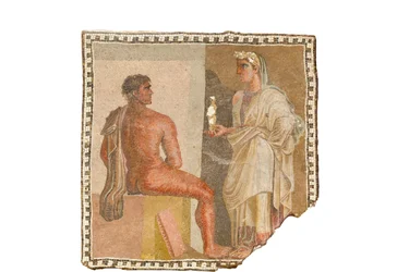Mosaïque avec Oreste et Iphigénie