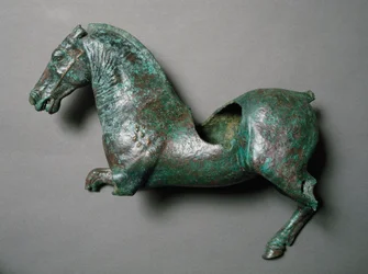 Art romain : cheval au galop, sculpture en bronze de Cerro al Calvario