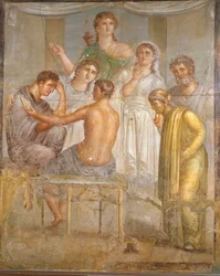 Civilisation romaine. Admète et Alceste, fresque de la Basilique d