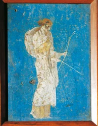 Fresque romaine représentant Diane, de Pompéi, Italie
