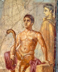 Séléné et Endymion, fresque de la Maison du Centenaire, Pompéi, Campanie, Civilisation Romaine