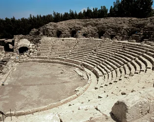 Vue du théâtre romain de Scythopolis, 2e siècle av. J.-C.-4e siècle apr. J.-C.