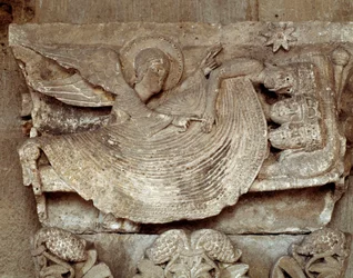 Les Rois mages endormis avec un ange les réveillant et montrant l