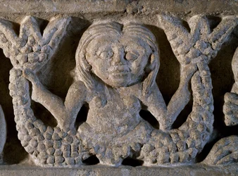 Sirène à deux queues, détail d