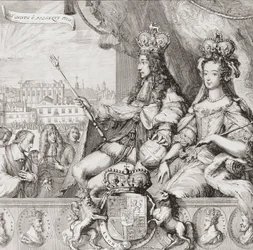 Couronnement du roi anglais Guillaume III et de la reine Marie II le 11 avril