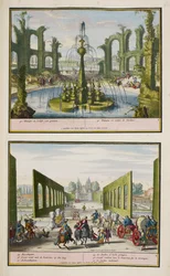 Le parc à Enghien, c.1685, illustration de 