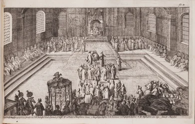 Une scène à la cour royale du tsar Alexis Mikhaïlovitch, 1677