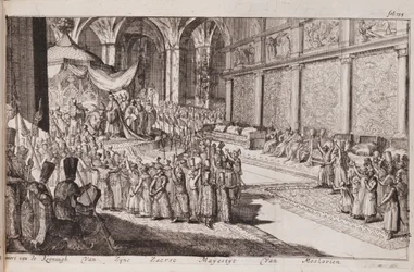 Une scène à la cour royale du tsar Alexis Mikhaïlovitch, 1677