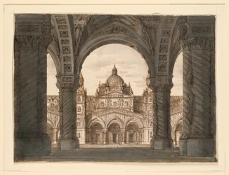 Décor de scène, façade d