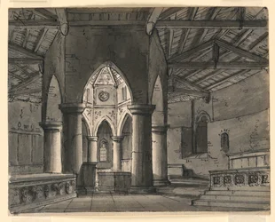 Décor de scène, Intérieur de chapelle gothique