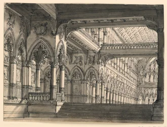 Décor de scène, intérieur d