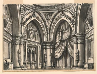 Décor de scène, intérieur d