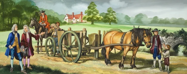 Les jours de Daniel Defoe (1660-1731) (gouache sur papier)